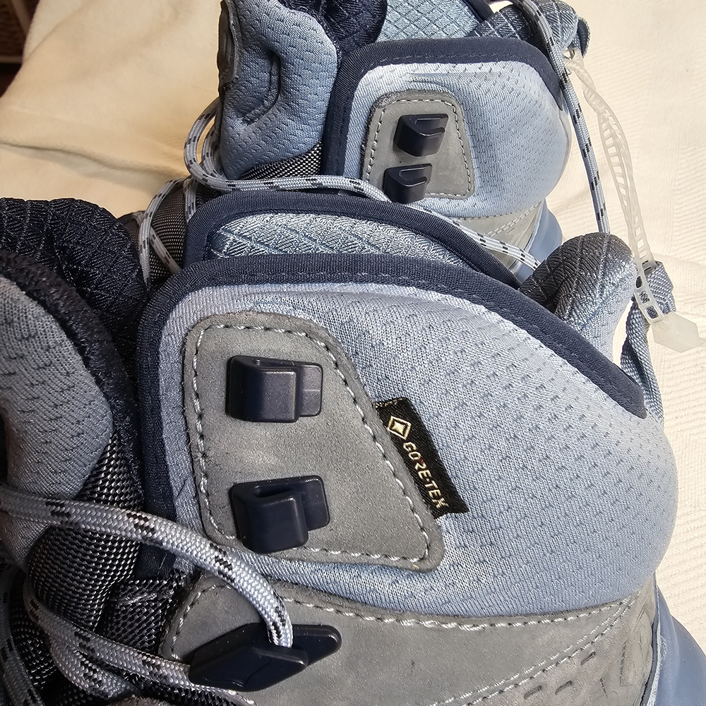 Hoka Gray and Blue Trail Boots - Picture 7 of 8